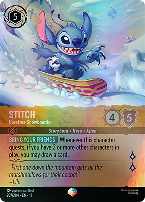 Stitch Carefree Snowboarder Epic 207/204 carta