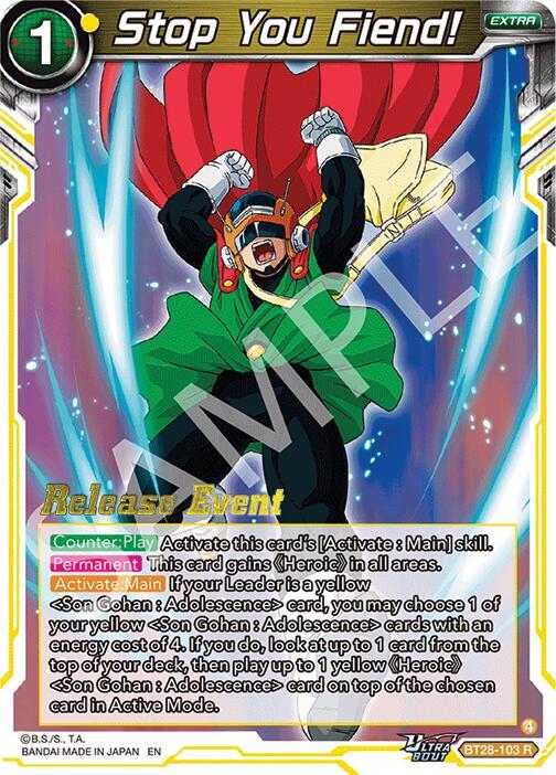 Stop You Fiend BT28-103 card