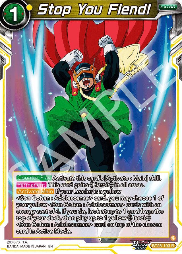 Stop You Fiend BT28-103 card