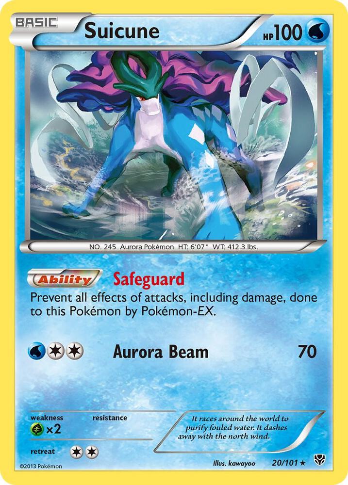 Suicune 20/101 card