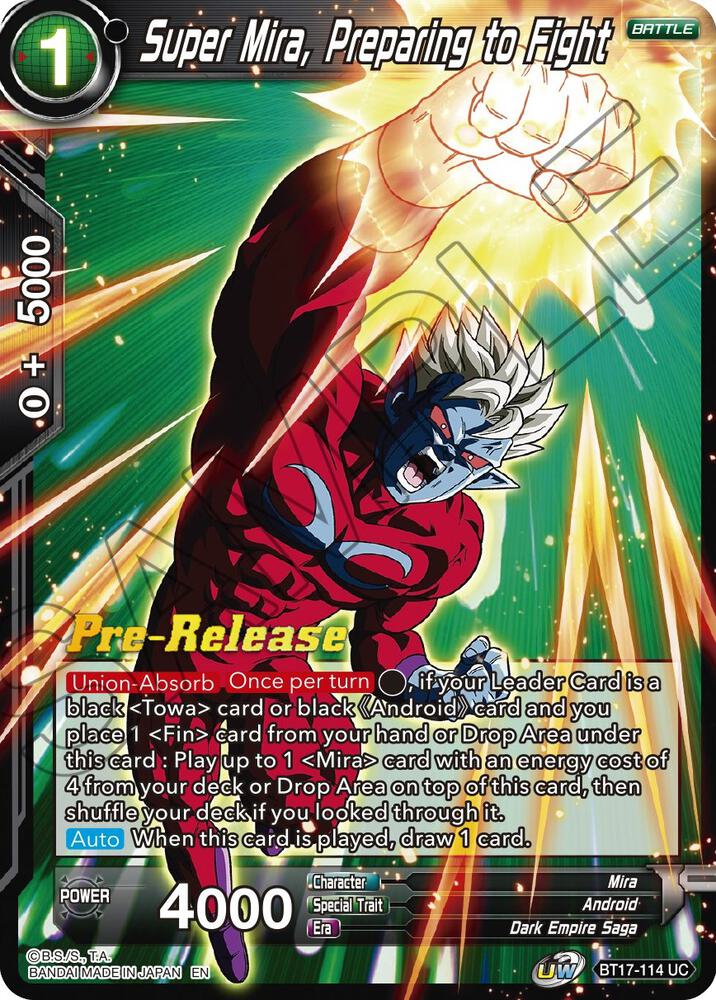 Super Mira Preparing to Fight BT17-114 card