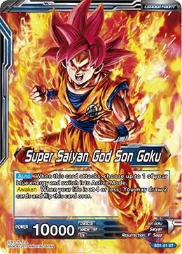 Super Saiyan God Son Goku SSGSS Son Goku The Soul Striker SD1-01