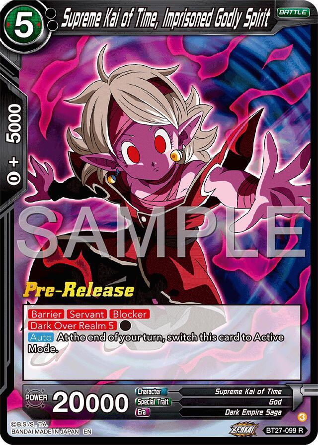 Supreme Kai of Time Imprisoned Godly Spirit BT27-099 card