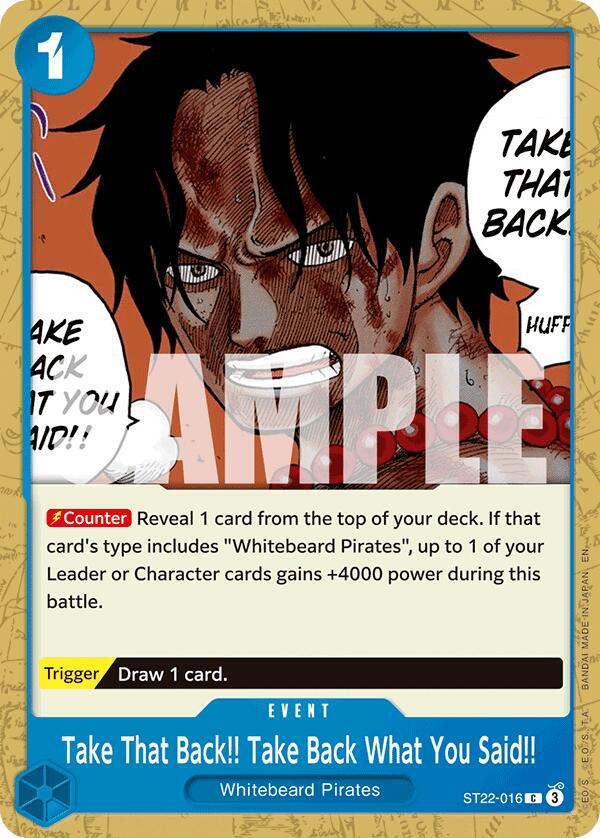 Take That Back Take Back What You Said ST22-016 card
