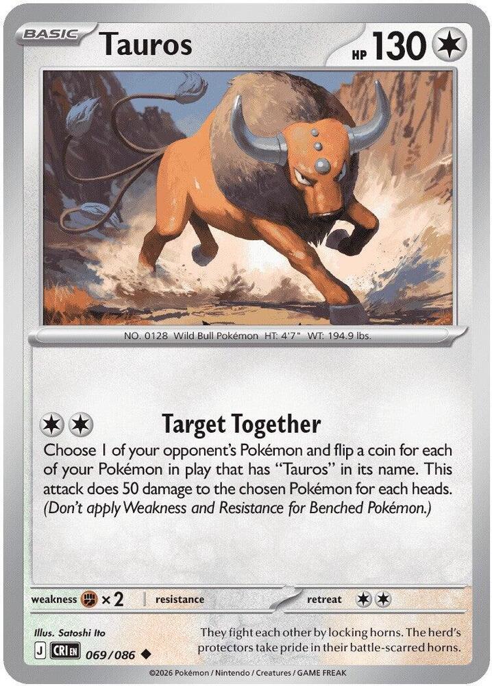Tauros 069/086 card