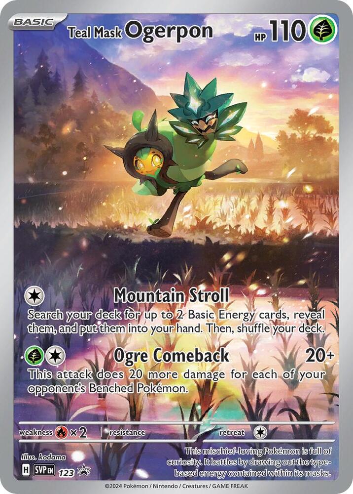Teal Mask Ogerpon 123 card