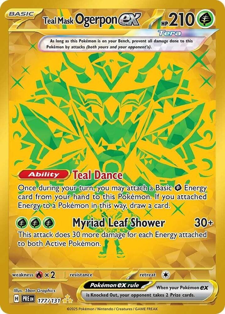 Teal Mask Ogerpon EX 17 card