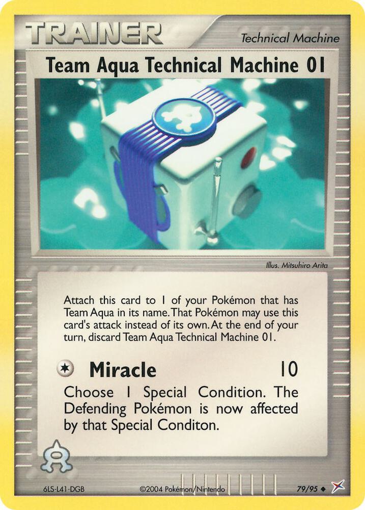 Team Aqua Technical Machine 01 79/95 card