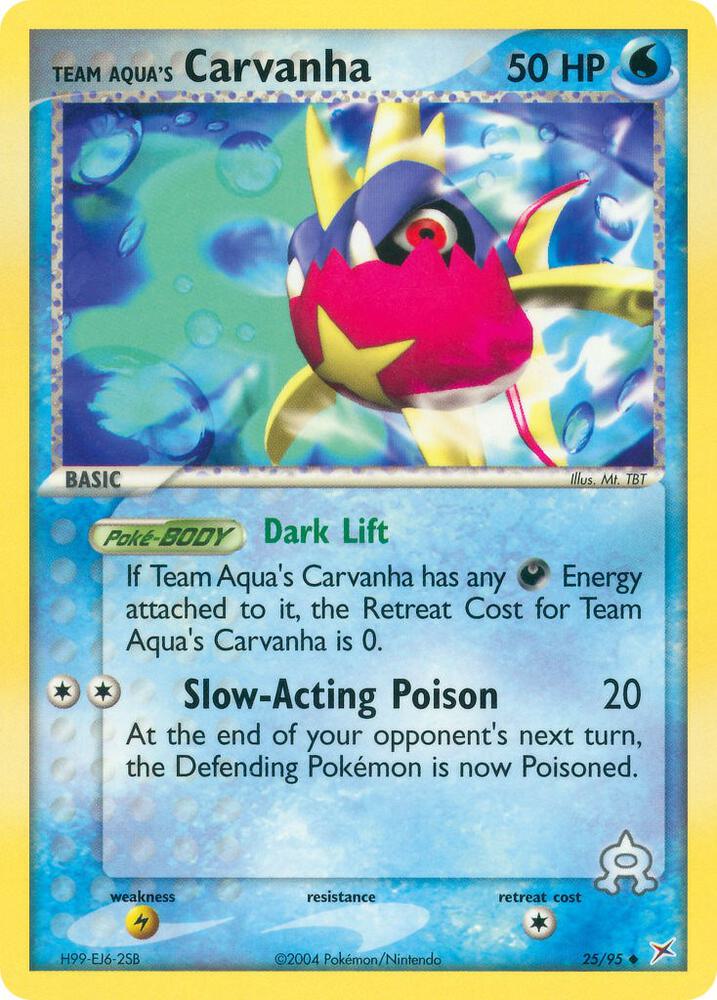 Team Aquas Carvanha 25 95 card