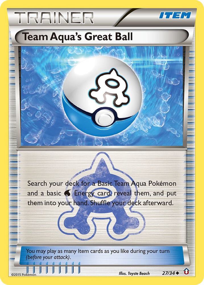Team Aquas Great Ball 27/34 carta
