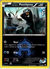 Team Aquas Poochyena 16/34 card