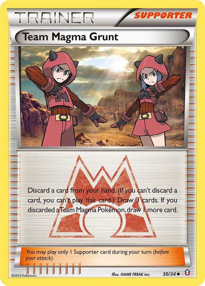 Team Magma Grunt 30/34 card