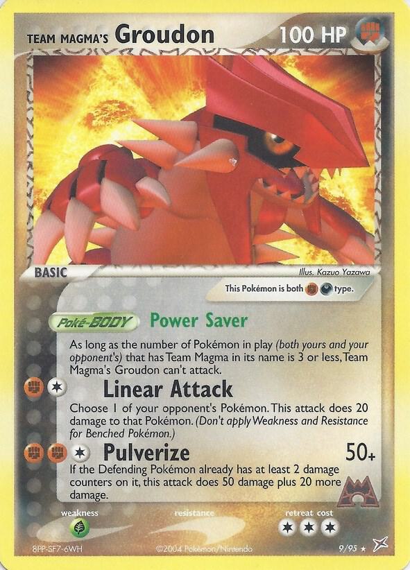 Team Magmas Groudon 9 95 EX Team Magma vs Team Aqua 009/095