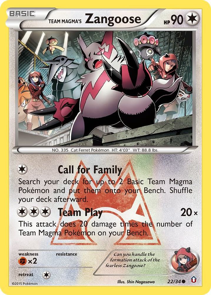 Team Magmas Zangoose 22/34
