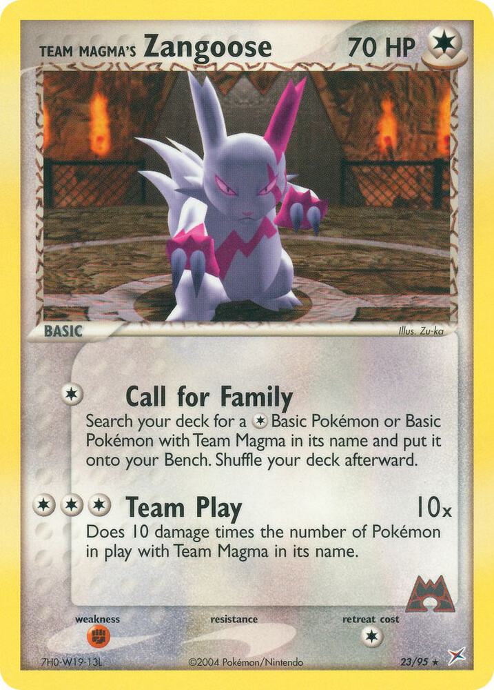 Team Magmas Zangoose 23/95