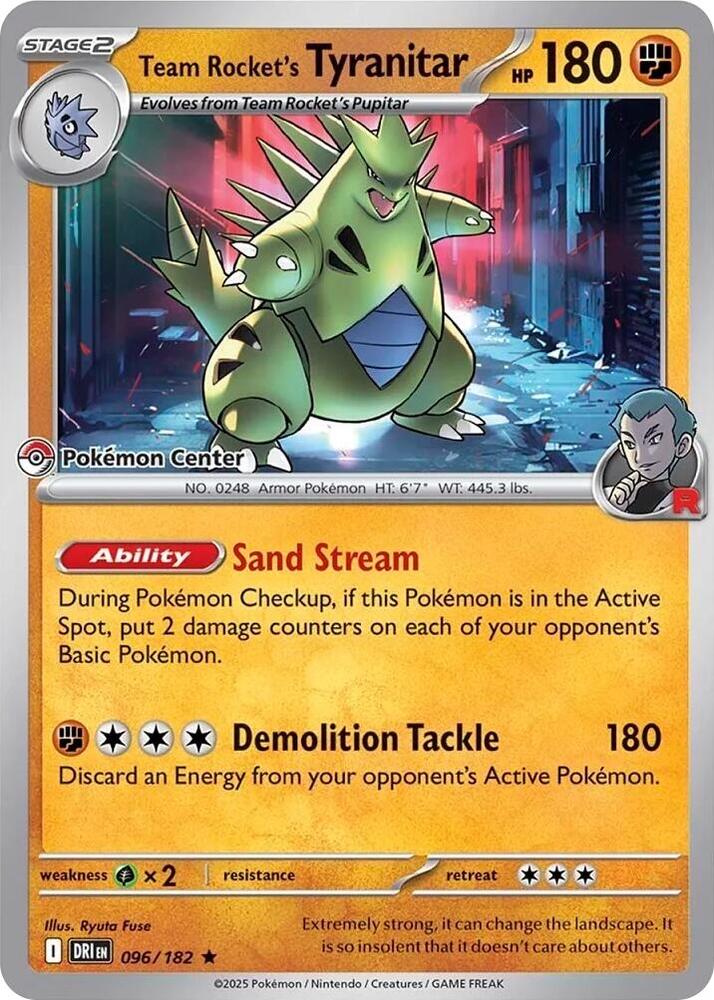 Team Rockets Tyranitar Pokemon Center Exclusive 096/182