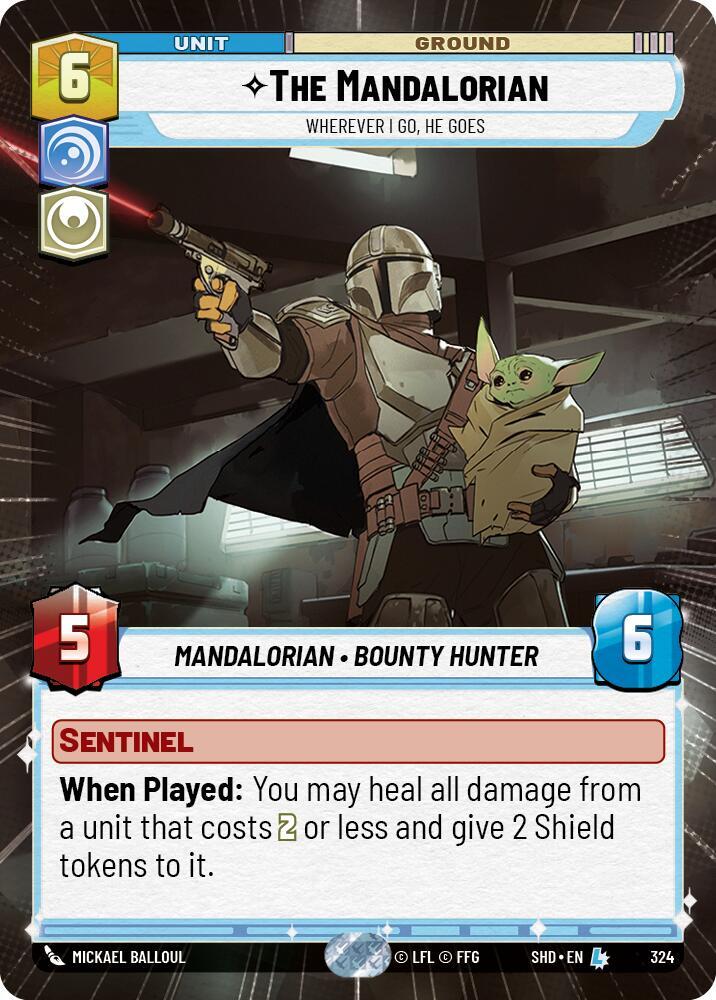 The Mandalorian Wherever I Go He Goes Hyperspace 324 card