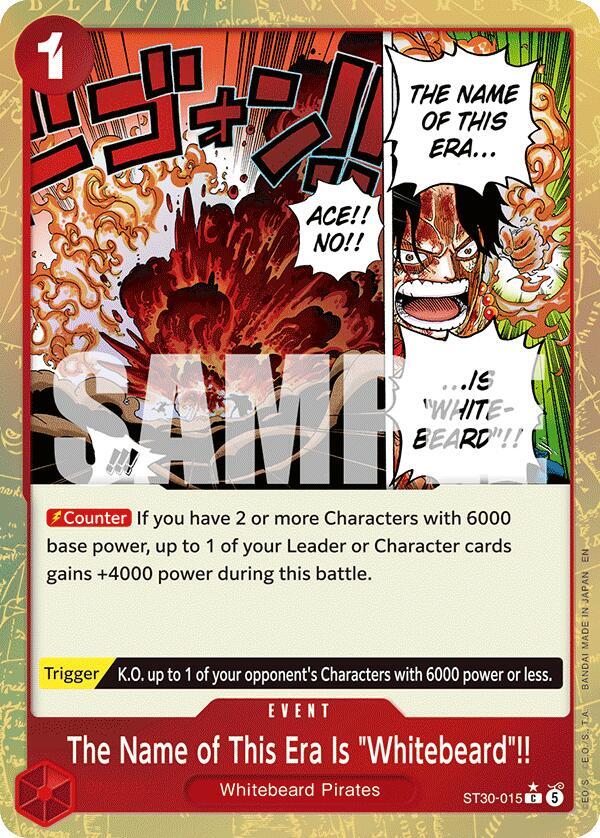 The Name of This Era Is Whitebeard Parallel ST30-015 carta