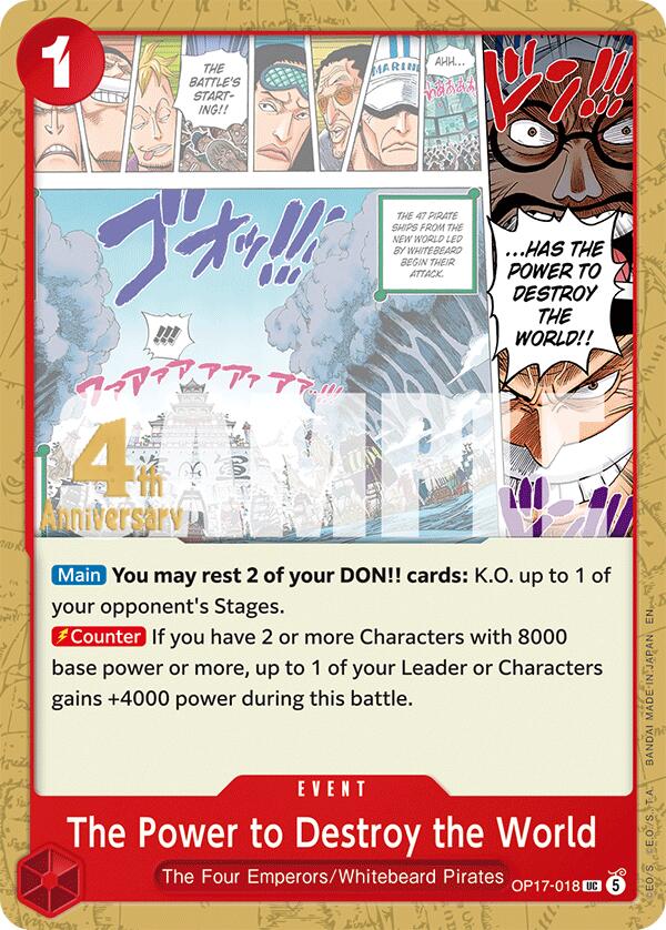 The Power to Destroy the World OP17-018 card