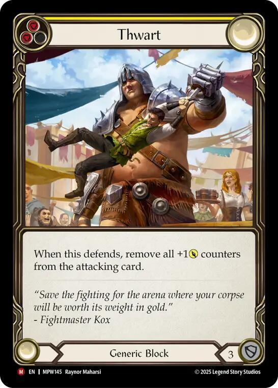 Thwart Yellow MPW145 card