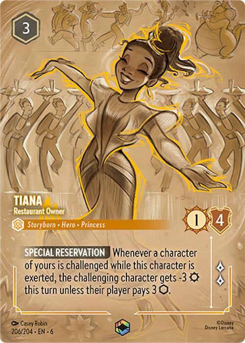 Tiana Restaurant Owner Enchanted 206/204 card