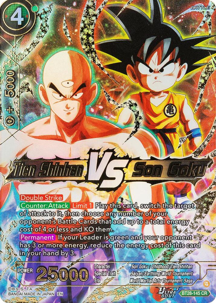 Tien Shinhan VS Son Goku BT28-145 card