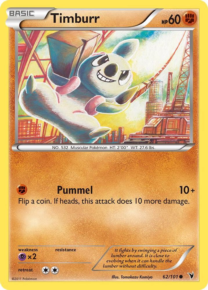 Timburr 62/101 card