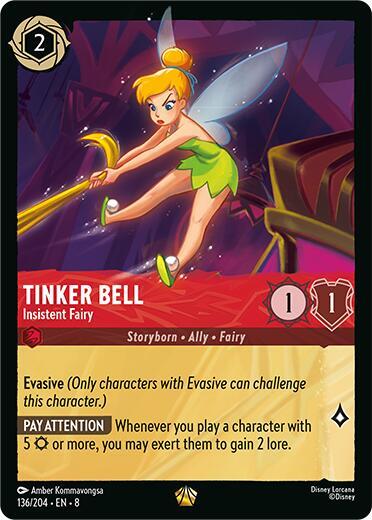 Tinker Bell Insistent Fairy 136/204 card