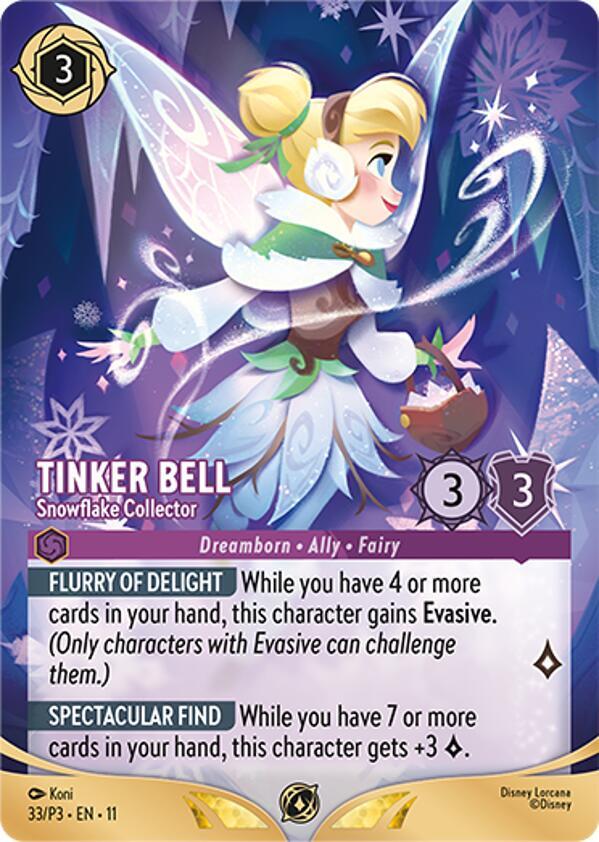 Tinker Bell Snowflake Collector Store Championship Participant 33 card