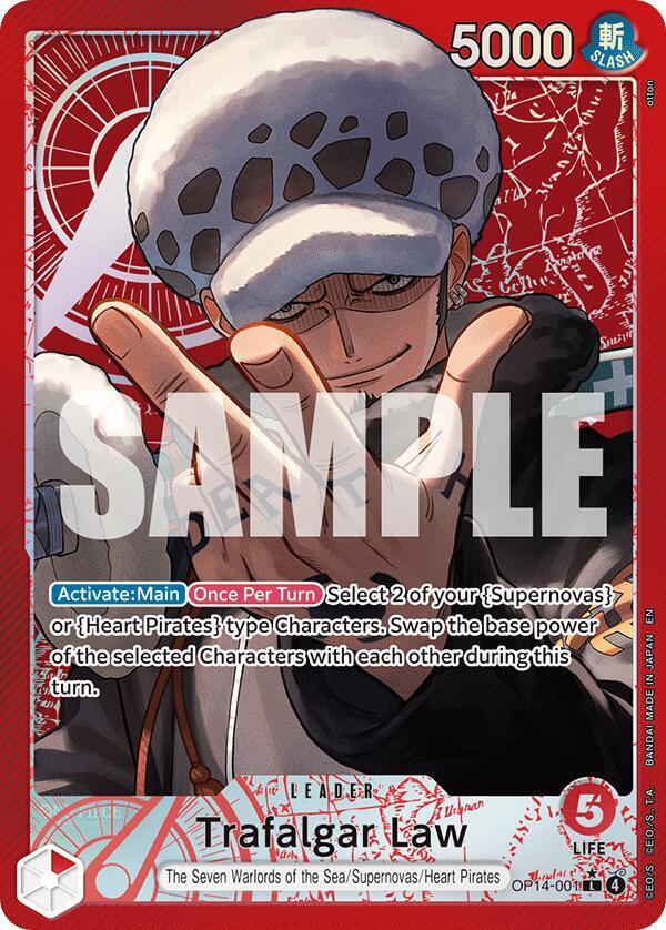 Trafalgar Law OP14 001 Alternate Art card