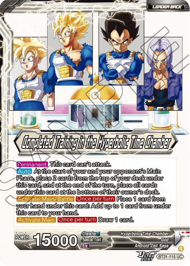 Training in the Hyperbolic Time Chamber Completed Training in the Hyperbolic Time Chamber SLR BT31-115 card