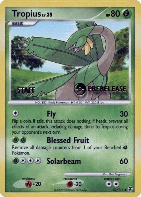 Tropius 52 111 Prerelease card