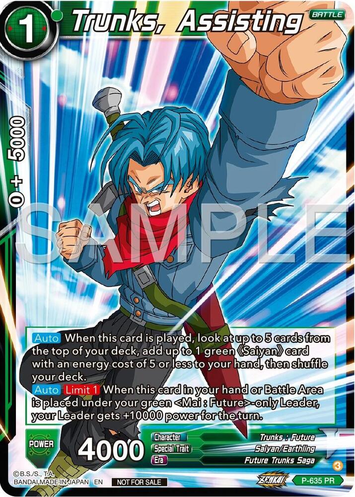 Trunks Assisting Zenkai Series Tournament Pack Vol9 P-635
