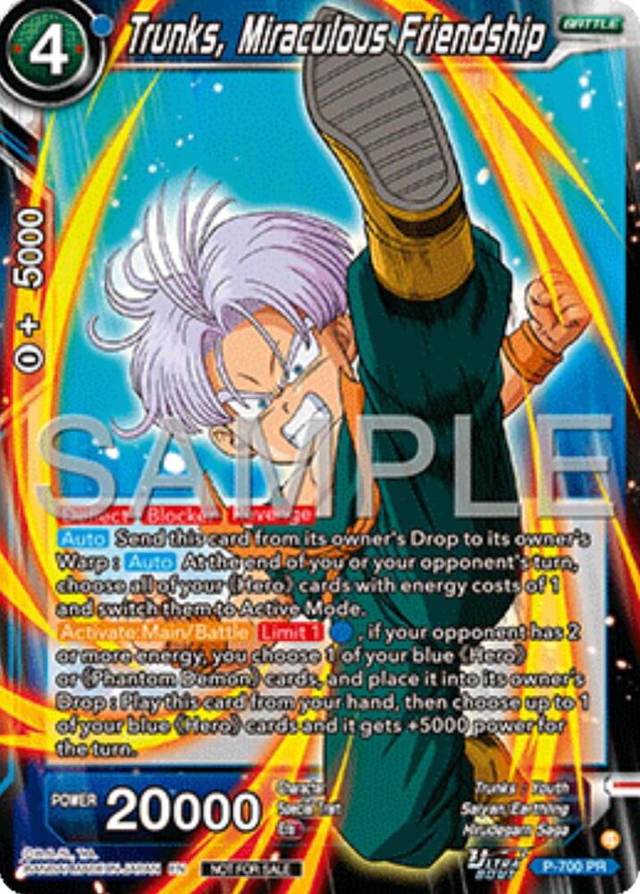 Trunks Miraculous Friendship Ultra Bout Series Tournament Pack Vol13 P-700