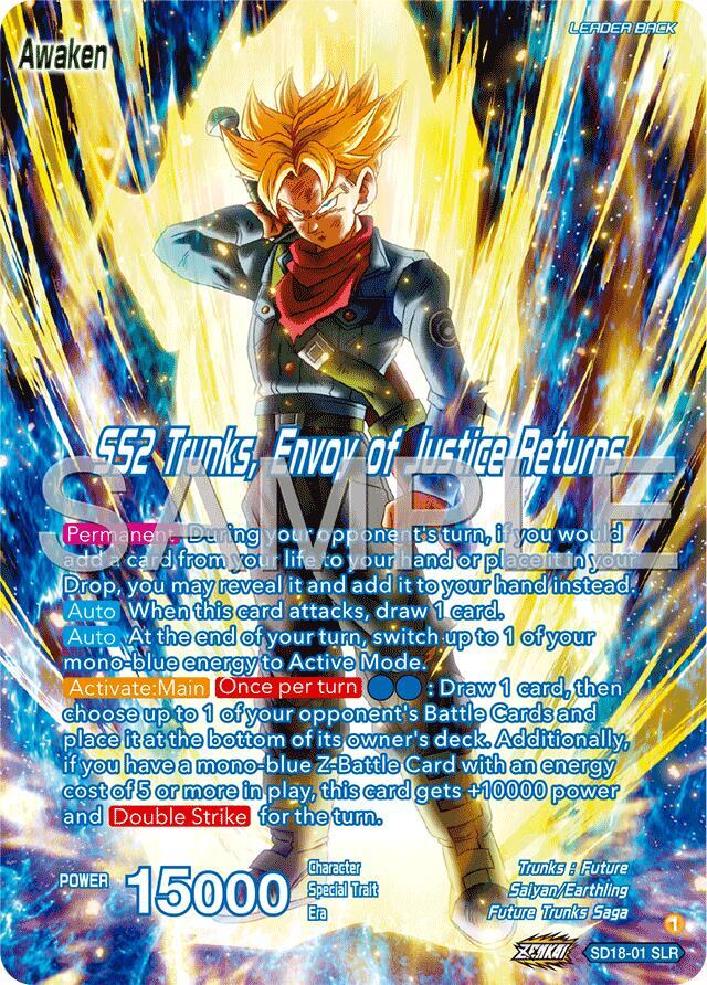 Trunks SS2 Trunks Envoy of Justice Returns Reprint SD18-01 card