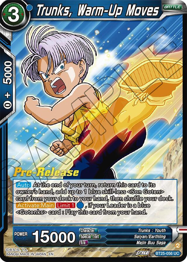 Trunks Warm Up Moves BT25-056 card