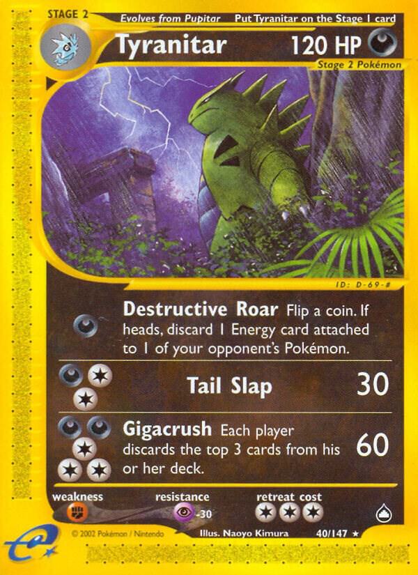 Tyranitar 040/147 card