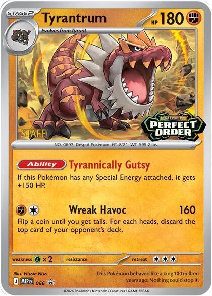 Tyrantrum 066 Staff card