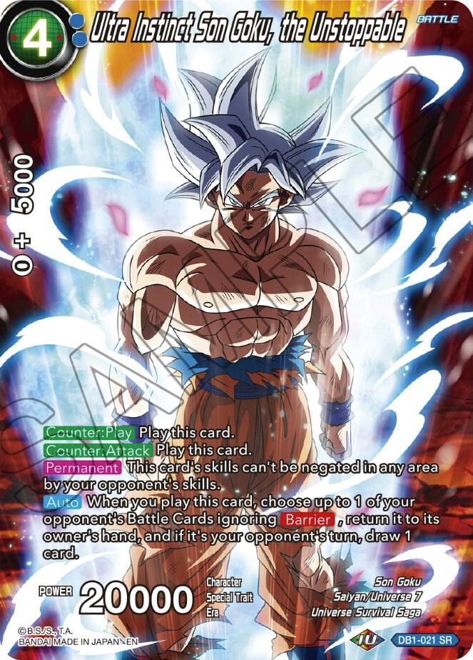 Ultra Instinct Son Goku the Unstoppable DB1-021