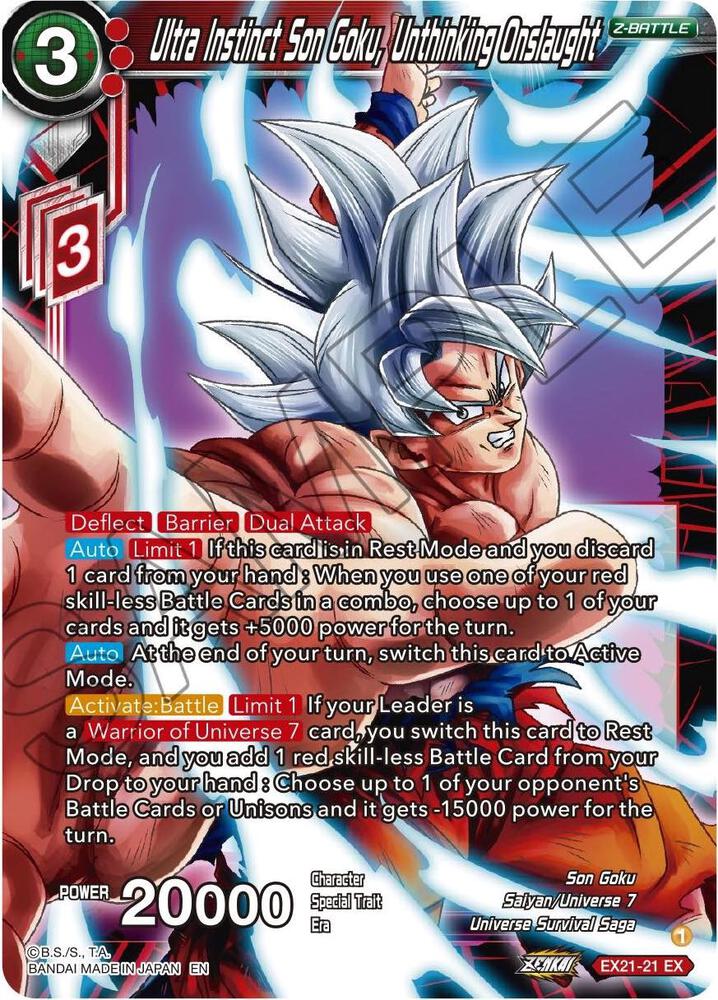 Ultra Instinct Son Goku Unthinking Onslaught EX21-21