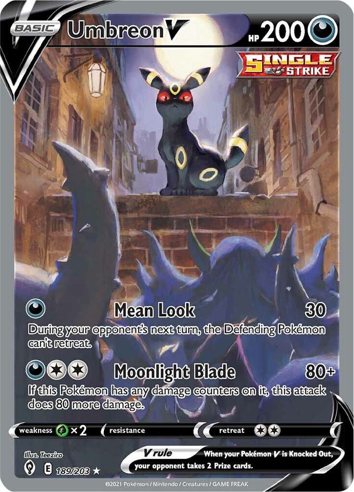 Umbreon V 189/203 card