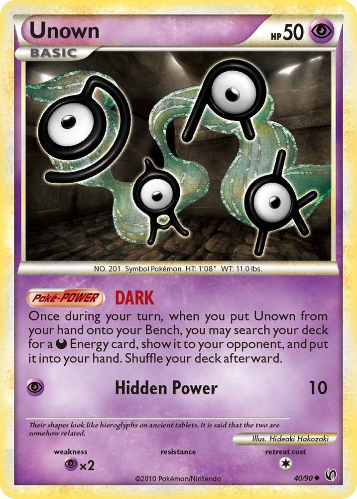 Unown 40/90 carta