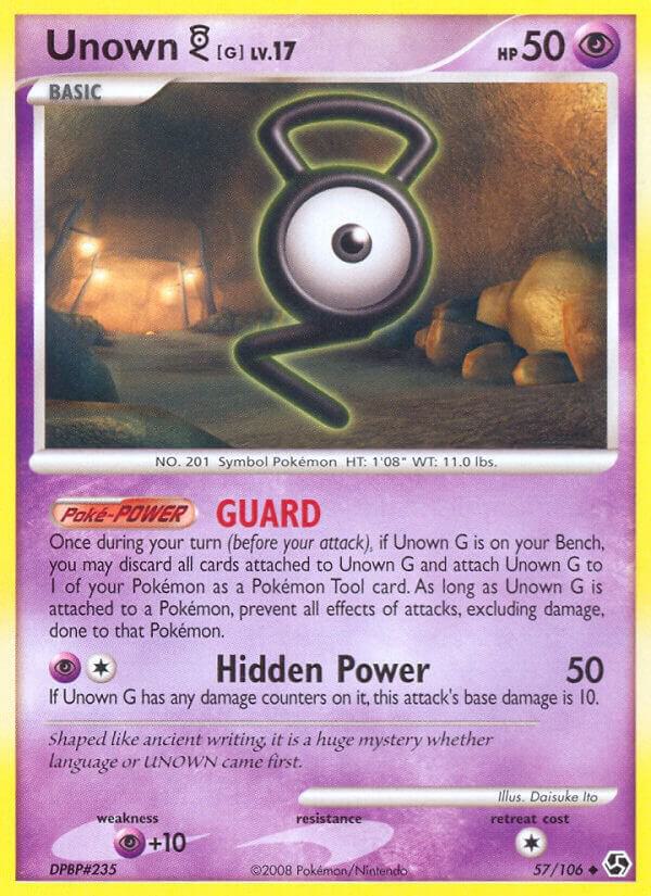 Unown G 57/106 card