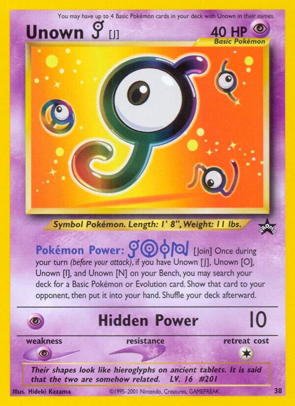 Unown J 38/53 card