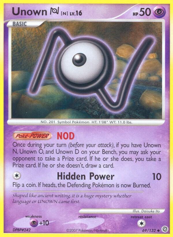Unown N 69/132 carta