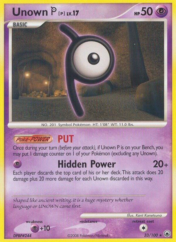 Unown P 33/100 card