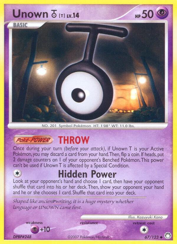 Unown T 67/123 carta