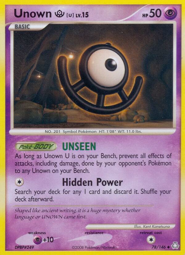 Unown U 78/146 card