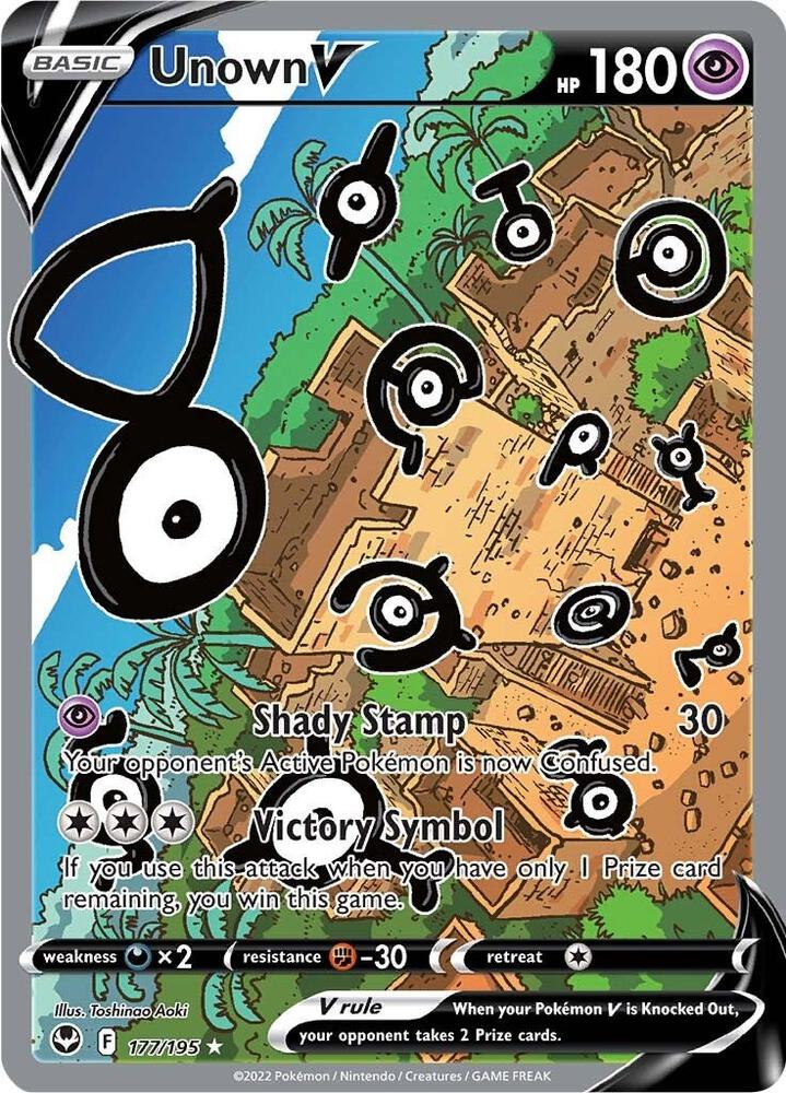 Unown V Alternate Full Art 177/195