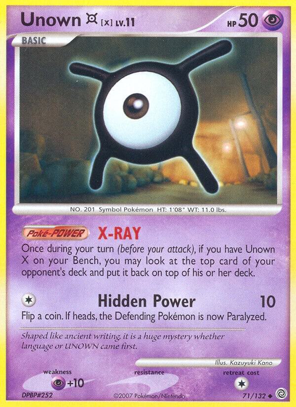 Unown X 71/132 card
